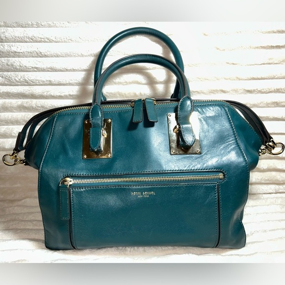 Henri Bendel Deep Teal Satchel - Picture 1 of 13